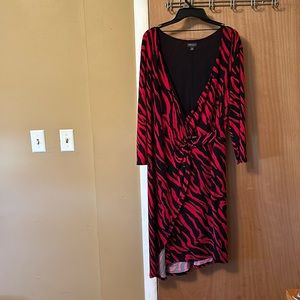 Bold Elements black & red wrap dress